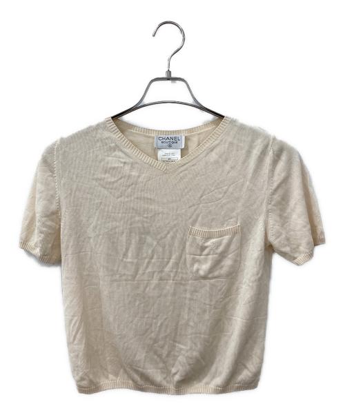 CHANEL（シャネル）CHANEL (シャネル) 半袖ニット アイボリー サイズ:38の古着・服飾アイテム