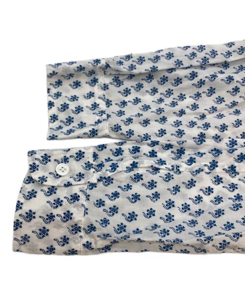 ARTS&SCIENCE（アーツアンドサイエンス）ARTS&SCIENCE (アーツアンドサイエンス) フラワープリントシャツワンピース ホワイト×ブルー サイズ:1の古着・服飾アイテム