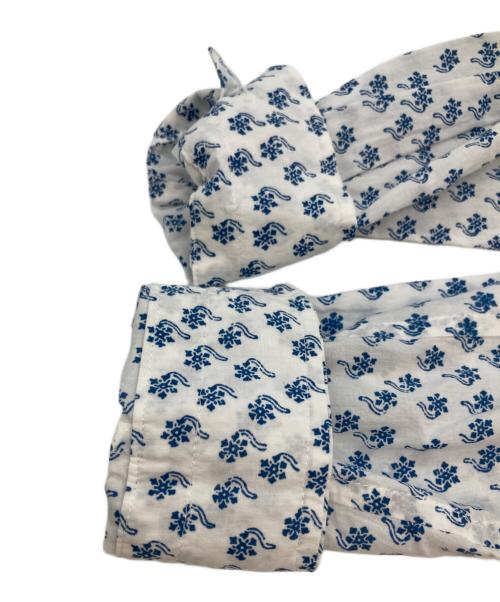 ARTS&SCIENCE（アーツアンドサイエンス）ARTS&SCIENCE (アーツアンドサイエンス) フラワープリントシャツワンピース ホワイト×ブルー サイズ:1の古着・服飾アイテム