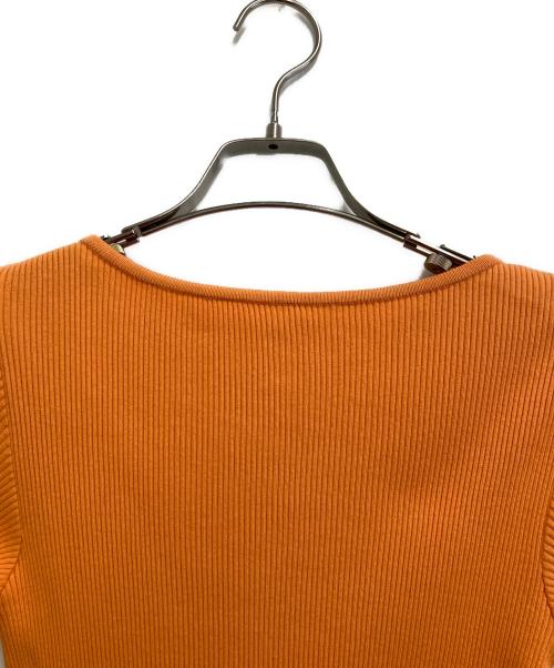 AURALEE（オーラリー）AURALEE (オーラリー) Ron Herman (ロンハーマン) リブニット オレンジの古着・服飾アイテム