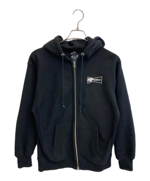WASTED YOUTH（ウェイステッドユース）Wasted Youth (ウエステッド ユース) SYNA WORLD (シナ ワールド) ジップパーカー ブラック サイズ:Lの古着・服飾アイテム