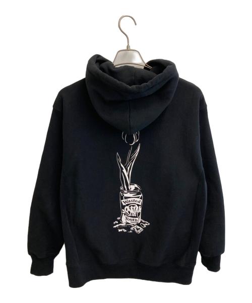 WASTED YOUTH（ウェイステッドユース）Wasted Youth (ウエステッド ユース) SYNA WORLD (シナ ワールド) ジップパーカー ブラック サイズ:Lの古着・服飾アイテム