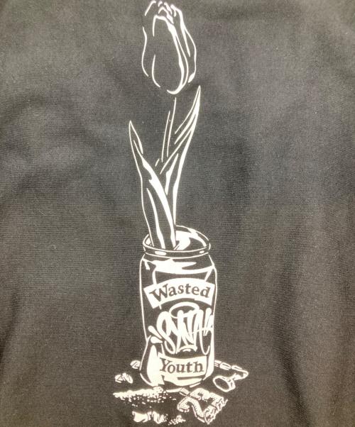 WASTED YOUTH（ウェイステッドユース）Wasted Youth (ウエステッド ユース) SYNA WORLD (シナ ワールド) ジップパーカー ブラック サイズ:Lの古着・服飾アイテム