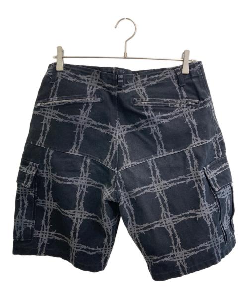 UNDERCOVER（アンダーカバー）UNDERCOVER (アンダーカバー) 有刺鉄線カーゴショーツ ブラック サイズ:ｍの古着・服飾アイテム