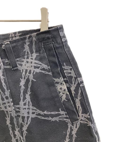 UNDERCOVER（アンダーカバー）UNDERCOVER (アンダーカバー) 有刺鉄線カーゴショーツ ブラック サイズ:ｍの古着・服飾アイテム