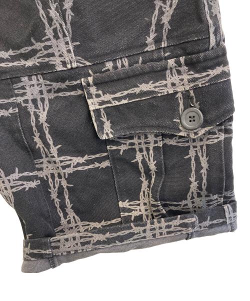 UNDERCOVER（アンダーカバー）UNDERCOVER (アンダーカバー) 有刺鉄線カーゴショーツ ブラック サイズ:ｍの古着・服飾アイテム