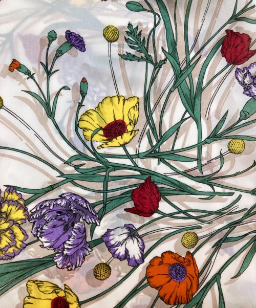 manipuri（マニプリ）manipuri (マニプリ) バックボウタイブラウス マルチカラー サイズ:36の古着・服飾アイテム