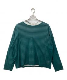 Oblada（オブラダ）の古着「SHEER LAYER シアーレイヤーカットソー」｜グリーン×ホワイト