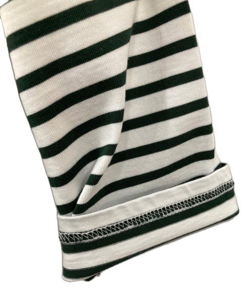 Oblada（オブラダ）oblada (オブラダ) SHEER LAYER シアーレイヤーカットソー グリーン×ホワイト サイズ:SIZE Freeの古着・服飾アイテム