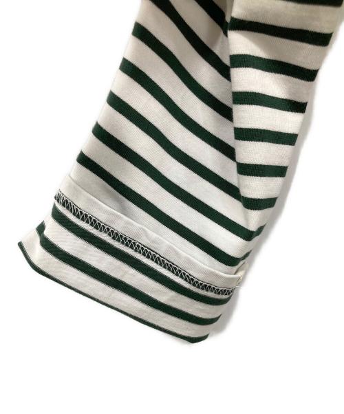 Oblada（オブラダ）oblada (オブラダ) SHEER LAYER シアーレイヤーカットソー グリーン×ホワイト サイズ:SIZE Freeの古着・服飾アイテム