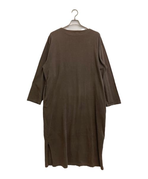 BLURHMS（ブラームス）blurhms (ブラームス) Classic Boat Neck Dress クラシックボートネックドレス ブラウンの古着・服飾アイテム