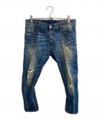 DSQUARED2ディースクエアード）の古着「バイカーデニムパンツ」｜インディゴ