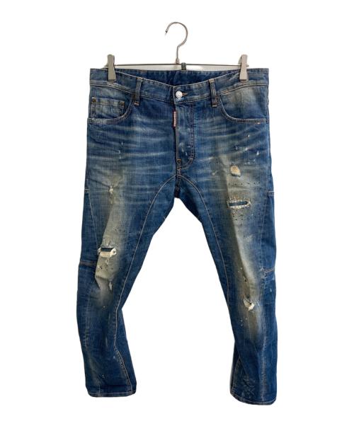 DSQUARED2（ディースクエアード）DSQUARED2 (ディースクエアード) バイカーデニムパンツ インディゴ サイズ:50の古着・服飾アイテム