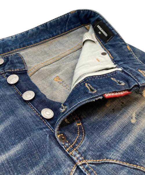 DSQUARED2（ディースクエアード）DSQUARED2 (ディースクエアード) バイカーデニムパンツ インディゴ サイズ:50の古着・服飾アイテム
