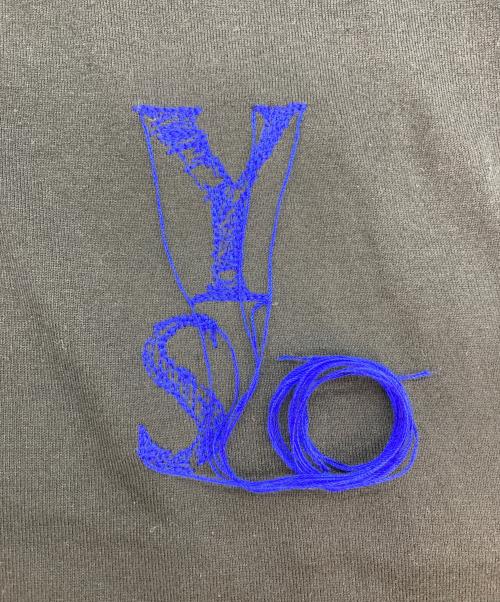 Y's（ワイズ）Y's (ワイズ) COTTON JERSEY Y'S LOGO STITCH ROUND NECK HALF SLEEVE T ブラック サイズ:Sの古着・服飾アイテム