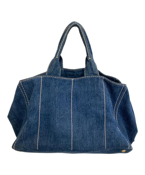PRADA（プラダ）PRADA (プラダ) CANAPA トートバッグ ネイビーの古着・服飾アイテム
