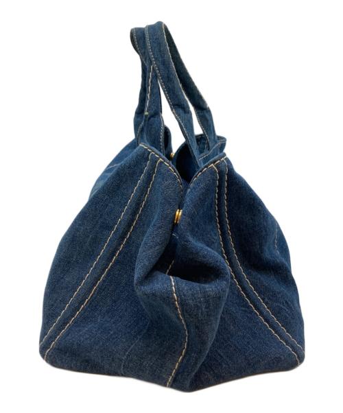 PRADA（プラダ）PRADA (プラダ) CANAPA トートバッグ ネイビーの古着・服飾アイテム