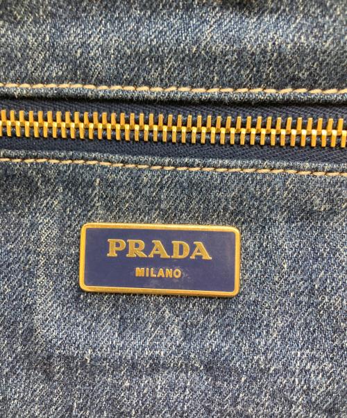 PRADA（プラダ）PRADA (プラダ) CANAPA トートバッグ ネイビーの古着・服飾アイテム