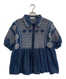 I.S. ISSEY MIYAKE（イッセイ ミヤケ）の古着「デニムブラウス」｜インディゴ