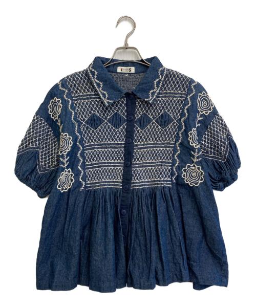 I.S. ISSEY MIYAKE（イッセイ ミヤケ）I.S. ISSEY MIYAKE (イッセイ ミヤケ) デニムブラウス インディゴ サイズ:SIZE Mの古着・服飾アイテム