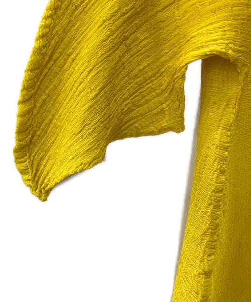 me ISSEY MIYAKE（ミーイッセイ ミヤケ）me ISSEY MIYAKE (ミーイッセイ ミヤケ) ドルマンスリーブカットソー イエロー サイズ:-の古着・服飾アイテム