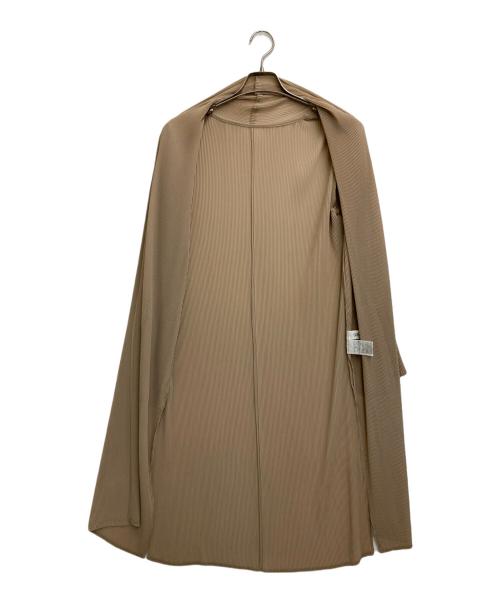 SPECCHIO（スペッチオ）SPECCHIO (スペッチオ) クリスタルプリーツシフォンロングジャケット ベージュ サイズ:40の古着・服飾アイテム