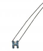 HERMESエルメス）の古着「ポップH ミニ ペンダント」｜シルバー×ブルー