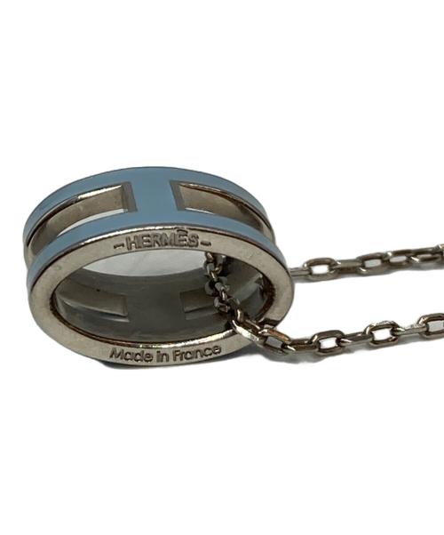 HERMES（エルメス）HERMES (エルメス) ポップH ミニ ペンダント シルバー×ブルーの古着・服飾アイテム