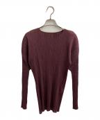 PLEATS PLEASEプリーツプリーズ）の古着「プリーツカットソー」｜ボルドー