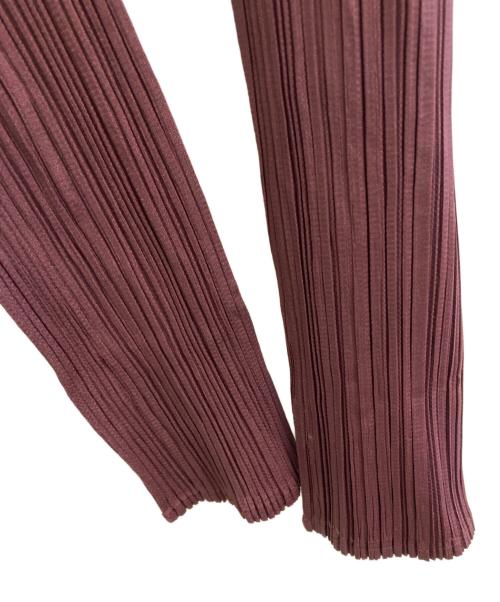 PLEATS PLEASE（プリーツプリーズ）PLEATS PLEASE (プリーツプリーズ) プリーツカットソー ボルドー サイズ:4の古着・服飾アイテム