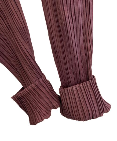 PLEATS PLEASE（プリーツプリーズ）PLEATS PLEASE (プリーツプリーズ) プリーツカットソー ボルドー サイズ:4の古着・服飾アイテム