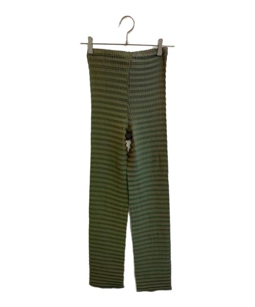 ISSEY MIYAKE（イッセイミヤケ）ISSEY MIYAKE (イッセイミヤケ) プリーツパンツ グリーン サイズ:Ｍの古着・服飾アイテム