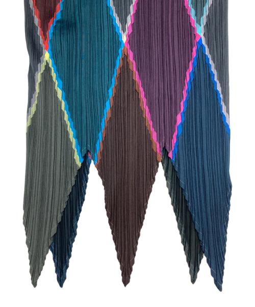 PLEATS PLEASE（プリーツプリーズ）PLEATS PLEASE (プリーツプリーズ) プリーツノースリーブワンピース マルチカラー サイズ:3の古着・服飾アイテム