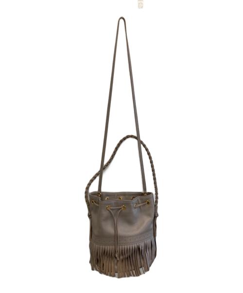 J&M DAVIDSON（ジェイ＆エム デヴィッドソン）J&M DAVIDSON (ジェイ＆エム デヴィッドソン) カーニバル 巾着ショルダーバッグ ベージュの古着・服飾アイテム