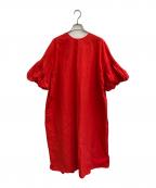 ENFOLDエンフォルド）の古着「バルーンスリーブドレス」｜レッド