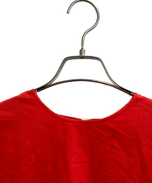 ENFOLD（エンフォルド）ENFOLD (エンフォルド) バルーンスリーブドレス レッド サイズ:Sの古着・服飾アイテム