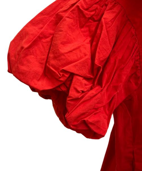 ENFOLD（エンフォルド）ENFOLD (エンフォルド) バルーンスリーブドレス レッド サイズ:Sの古着・服飾アイテム