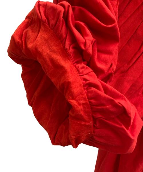 ENFOLD（エンフォルド）ENFOLD (エンフォルド) バルーンスリーブドレス レッド サイズ:Sの古着・服飾アイテム