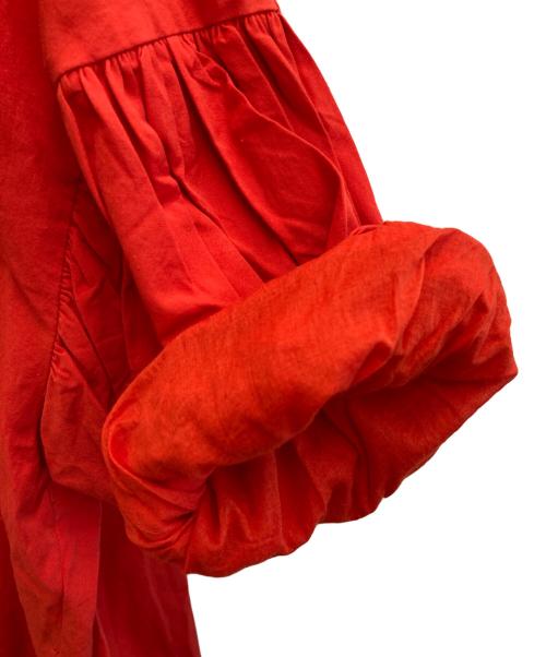 ENFOLD（エンフォルド）ENFOLD (エンフォルド) バルーンスリーブドレス レッド サイズ:Sの古着・服飾アイテム