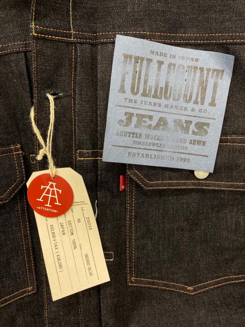 FULLCOUNT（フルカウント）FULLCOUNT (フルカウント) 2102XX Type2 Denim Jacket Heavy Oz インディゴ サイズ:46 未使用品の古着・服飾アイテム