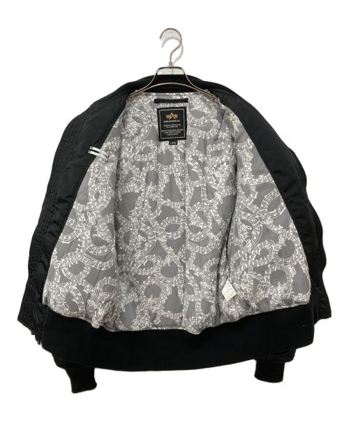 ALPHA（アルファ）ALPHA (アルファ) NUMBER (N)INE (ナンバーナイン) MA-1ジャケット ブラック サイズ:Lの古着・服飾アイテム