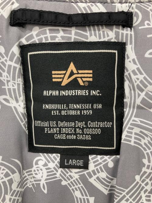 ALPHA（アルファ）ALPHA (アルファ) NUMBER (N)INE (ナンバーナイン) MA-1ジャケット ブラック サイズ:Lの古着・服飾アイテム
