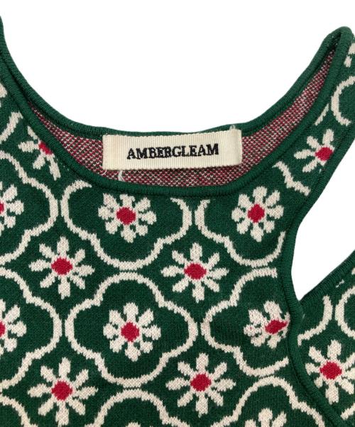 AMBERGLEAM（アンバーグリーム）AMBERGLEAM (アンバーグリーム) Art Knit Dress グリーン サイズ:Mの古着・服飾アイテム