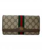 GUCCIグッチ）の古着「Ophida GG Chain Wallet」｜ベージュ