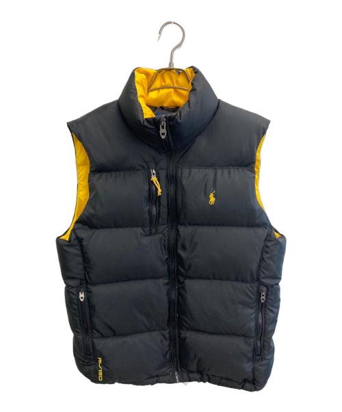 POLO RALPH LAUREN（ポロ・ラルフローレン）POLO RALPH LAUREN (ポロ・ラルフローレン) ダウンベスト ブラック×イエロー サイズ:SIZE Mの古着・服飾アイテム