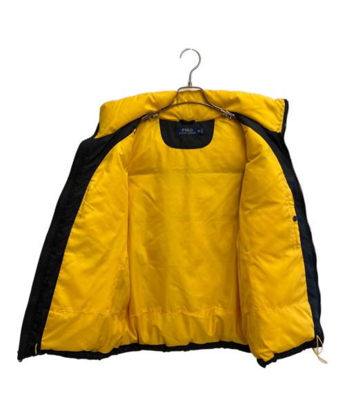 POLO RALPH LAUREN（ポロ・ラルフローレン）POLO RALPH LAUREN (ポロ・ラルフローレン) ダウンベスト ブラック×イエロー サイズ:SIZE Mの古着・服飾アイテム