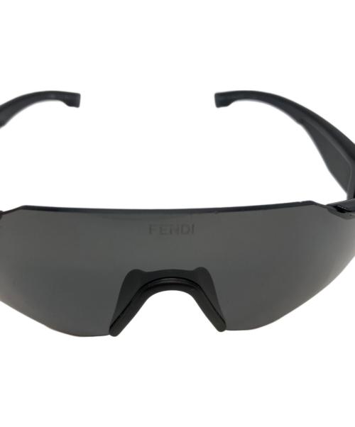 FENDI（フェンディ）FENDI (フェンディ) 24ss Ff-logo Rimless Shield Sunglasses ブラックの古着・服飾アイテム