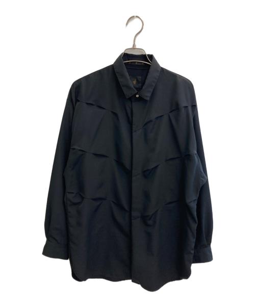 ato（アトウ）ato (アトウ) デザインシャツ ブラック サイズ:44の古着・服飾アイテム