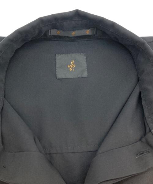 ato（アトウ）ato (アトウ) デザインシャツ ブラック サイズ:44の古着・服飾アイテム