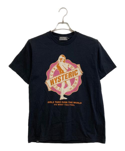 Hysteric Glamour（ヒステリックグラマー）Hysteric Glamour (ヒステリックグラマー) プリントTシャツ ブラック サイズ:SIZE Mの古着・服飾アイテム